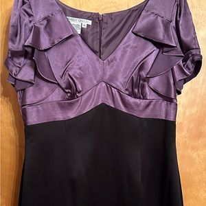 Cocktail length dress, new, never worn. Beautiful purple and black.